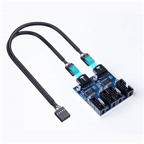 9pin usb header splitter male 1 to 4 female extension usb 2 0 motherboard usb 2 0 adapter