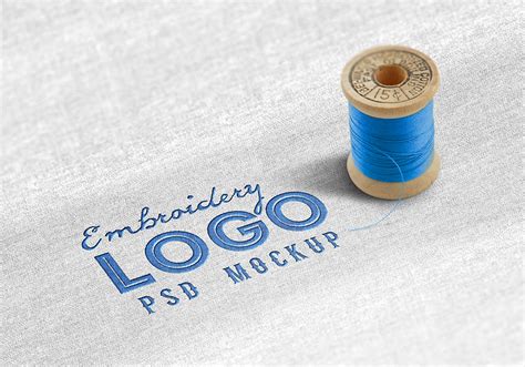 Fabric Embroidered Logo Mockup Graphicsfuel