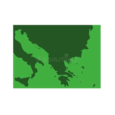 Southern Europe Map Region Of The European Continent Stock Vector