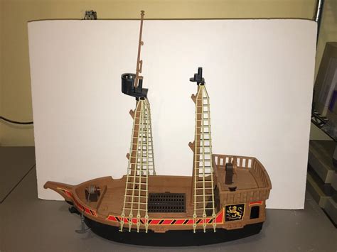 Vintage Playmobil Pirate Ship For Parts
