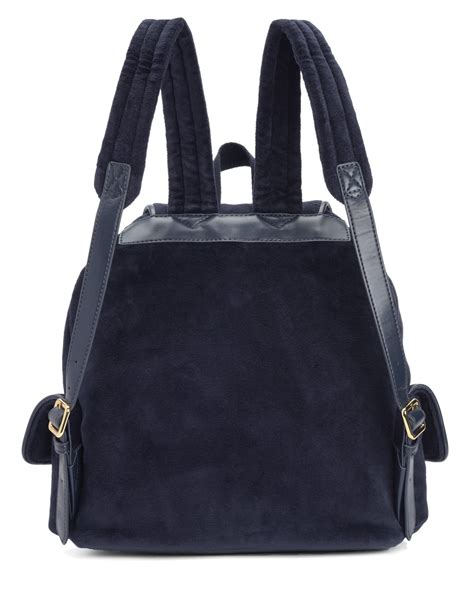 Juicy Couture Juicy Crown Crest Velour Backpack In Blue Regal Lyst