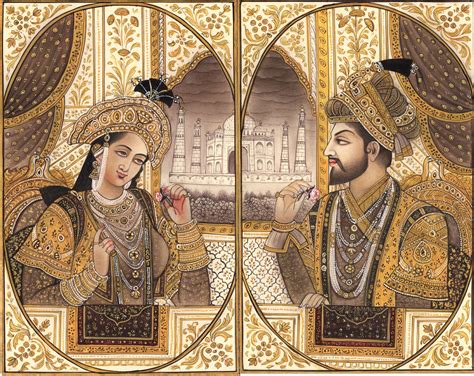 Indian Painting Mughal Art Shah Jahan Mumtaz Mahal My Xxx Hot Girl