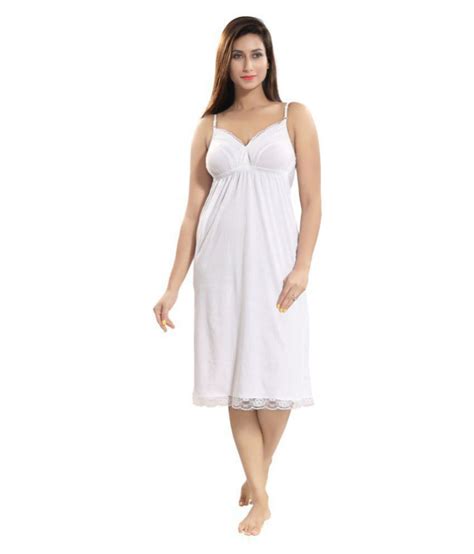 Buy Be You Cotton Nighty And Night Gowns White Online At Best Prices In