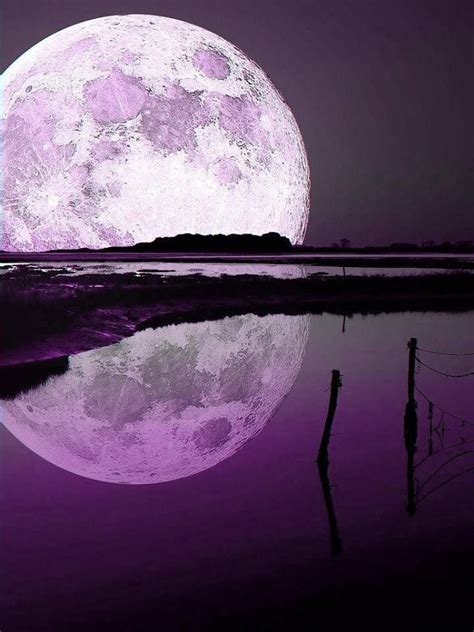 Purple Moonscape With Lavender Moon Via Pinterest Purple Moon Water