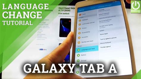 How To Change Language Settings On Samsung Galaxy Tab A Youtube