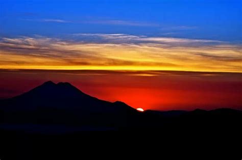 El Salvador Sunsets Celestial Mountains Natural Landmarks Nature