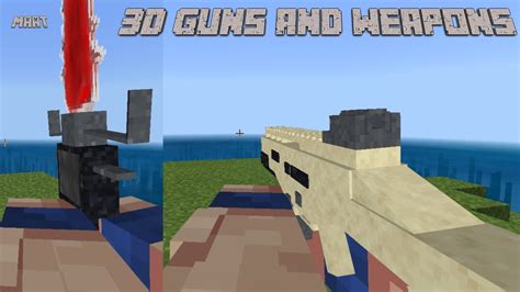 3d Guns And Weapons Addon Minecraft Pe Bedrock Addons