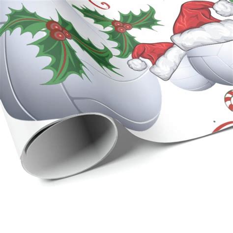 merry christmas volly ball santa wrapping paper