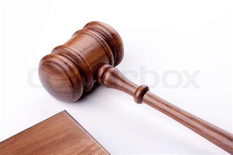 Wooden Hammer Used In Court And In Auctions Stock Image Colourbox