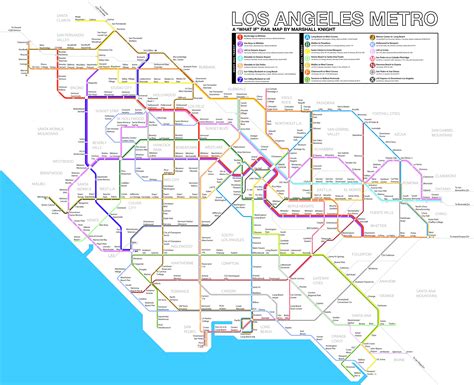 Los Angeles Railway Map California Southern Map