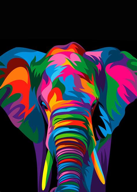 Elephant Pop Art Pop Art Painting Abstract Animal Art Pop Art Animals