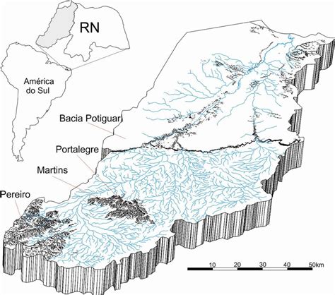 bacia hidrográfica do rio apodi mossoró vista em perspectiva detalhe download scientific
