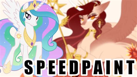 Redesign Princess Celestia Speedpaint Voice Over Youtube