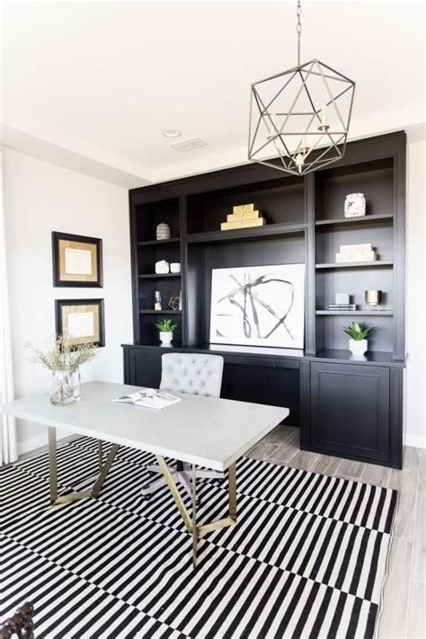 Check Out This Modern Black And White Home Office On White