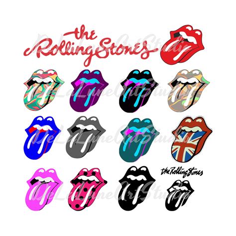 The Rolling Stones Svg Clipart Stickers Rock Music Logo Mouth Lips