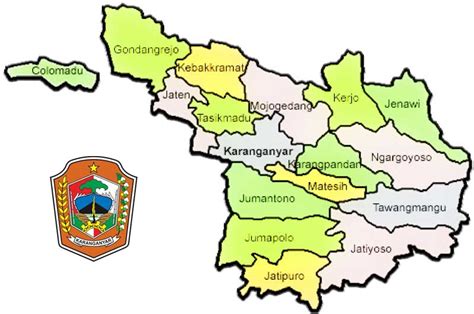 Gambar Peta Kabupaten Karanganyar Jawa Tengah Web Sejarah
