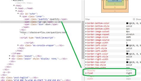 Html Can You Float To The Right Of A Span Stack Overflow