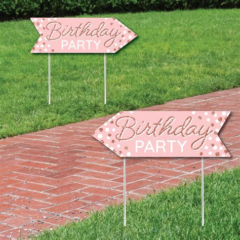 Big Dot Of Happiness Pink Rose Gold Birthday Happy Birthday Party