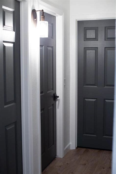 20 Black Interior Doors Grey Walls