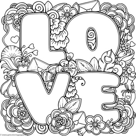 Free Downloads Love Zentangle Art 3 Coloring Pages #coloring #