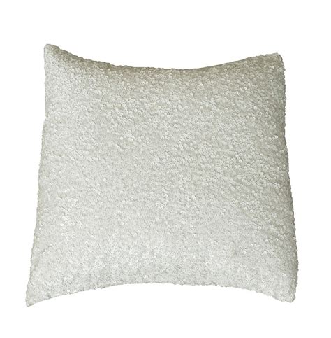 White Sequin Taffeta Pillow Nüage Designs