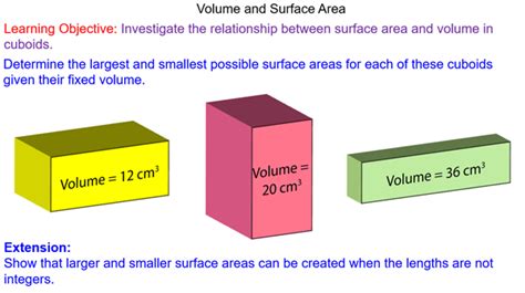 Total Surface Area And Volume Investigation