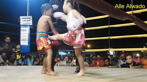 Fighter Muaythai Cilik Cewek Vs Cowok Luar Biasa Youtube