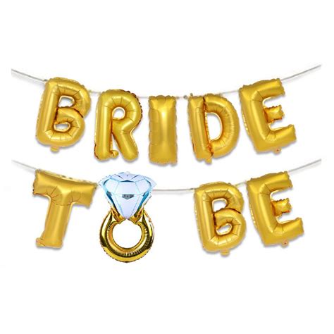 Bride To Be Foil Balloons Letter Bridal Shower Bachelorette Party Favors Girls Hen Night Party