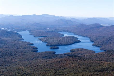 Lake Placid As Seen From Whiteface Mountain In The Adirondacks Of