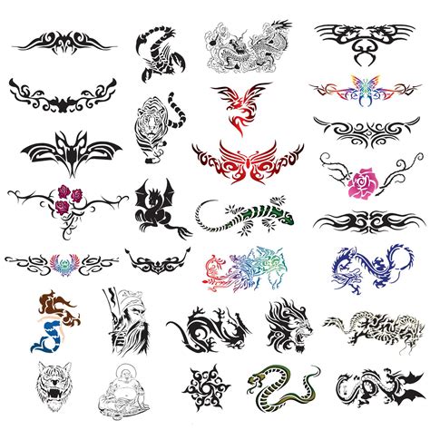 Temporary Tattoo Airbrush Design Stencil Patterns Ebay