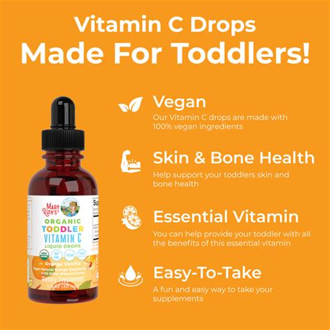Vitamin C Drops For Toddlers 1 2 And 3 Years Maryruth Organics