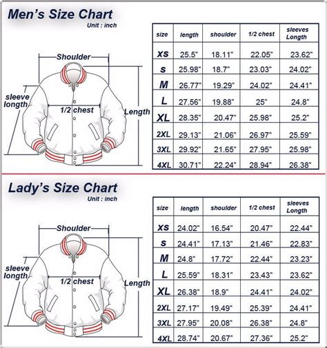 Theory Varsity Jacket Size Chart