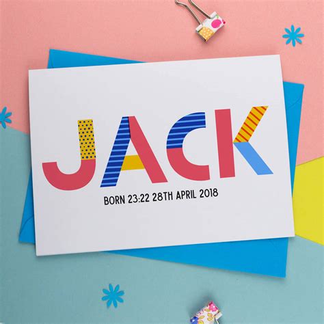 Personalised Name All Purpose Card By A Is For Alphabet