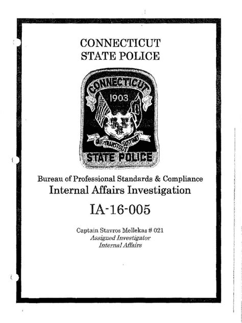 Internal Affairs Report Pdf