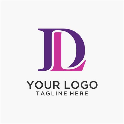 Dl Letter Logo Design 9695445 Vector Art At Vecteezy