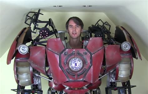 Want to know how to create it? Arduino Blog » Building a giant Iron Man suit you can actually wear!