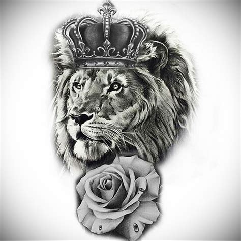 Lion Tattoo With Crown 08122019 №095 Tattoo Crown