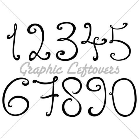 Printable Fancy Font And Numbers Fancy Numbers Cursive Writing