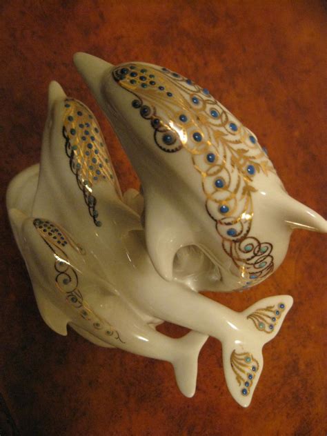 Lenox Dolphin Figurine Frolicking Dolphins By Lenox China Jewels