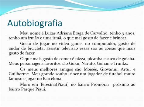 Biografia De Um Estudante