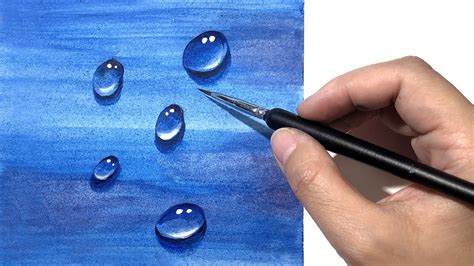 How To Paint Water Drops With Watercolor Simple And Easy To Draw