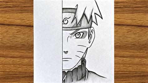 Comment Dessiner La Moitié Du Visage De Naruto Uzumaki Naruto Dessin