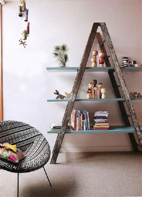 21 Diy Ladder Bookshelf Ideas Mostcraft