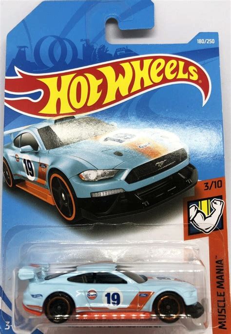 Hotwheels Custom 18 Ford Mustang Gt 180 2019 Gulf Mercado Libre