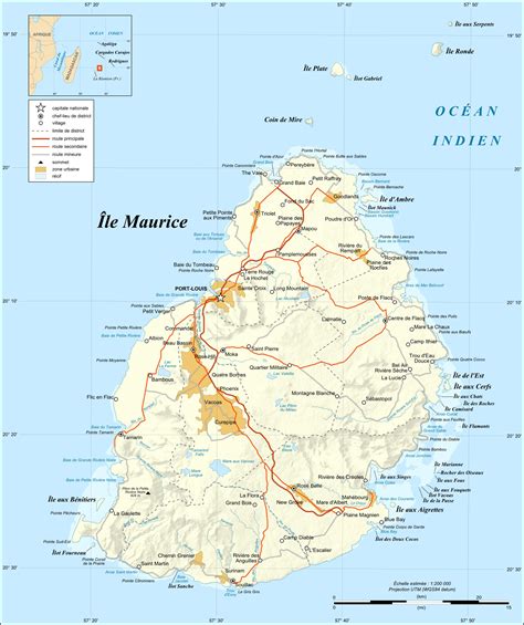 Map Of The Mauritius
