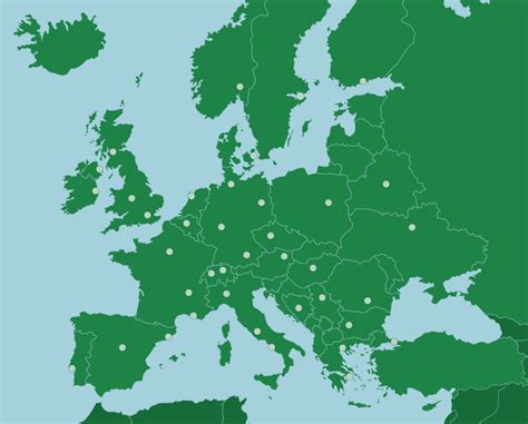 Europe Cities Map Quiz Game