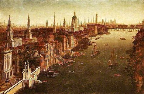 A View Of London In The 1700s By Robert Griffier Long Victorian