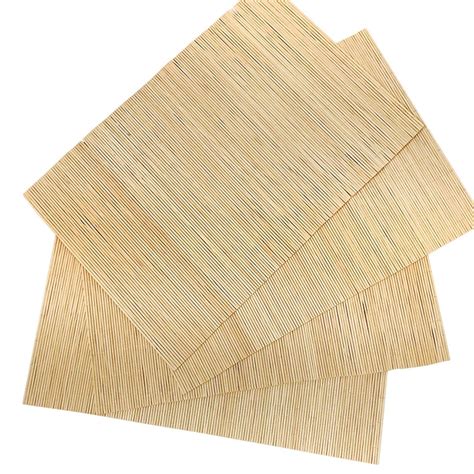4 Pack Natural Rollup Bamboo Placemats Rectangle Dining Table Oriental