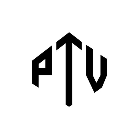Design De Logotipo De Carta Ptv Com Forma De Polígono Polígono Ptv E