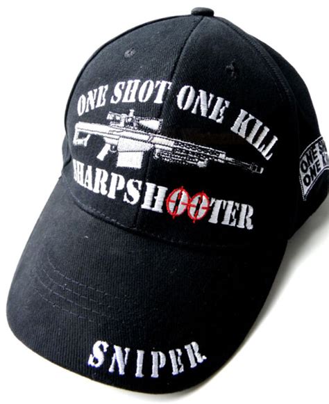 Us Army One Shot One Kill Sharpshooter Sniper Embroidered Baseball Cap
